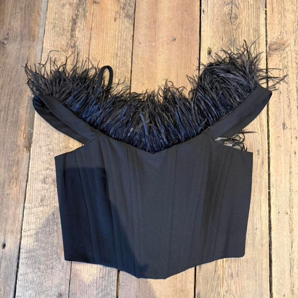 Off the shoulder black corset